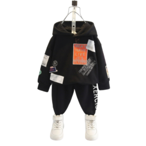 Boys' All-Black Jogger Set
